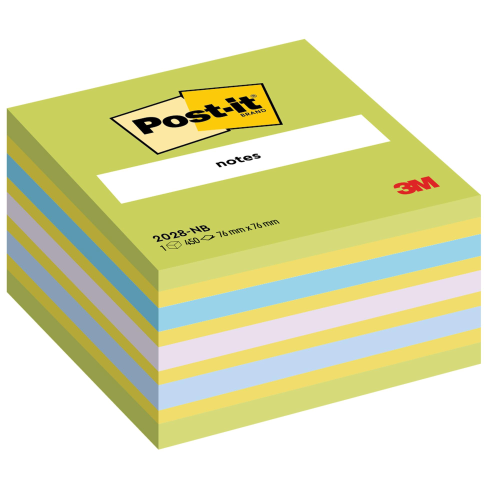 3M CUBO POST-IT NEON 2028-NB 450 FOGLI POST-IT 76MMx76MM COLORI ASSORTITI
